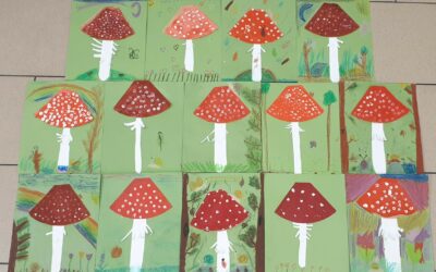 2. E: Výtvarná výchova – muchomůrky