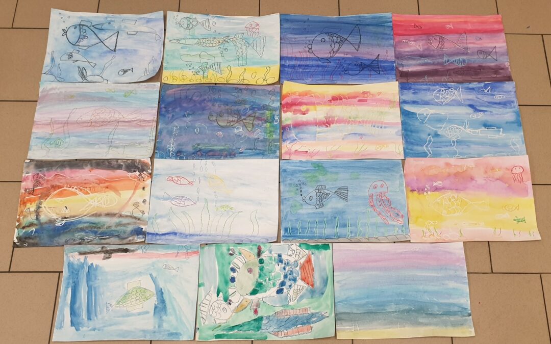 2. E: Výtvarná výchova – rybičky