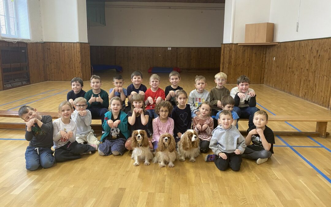 Ukázka CANISTERAPIE v přípravném ročníku