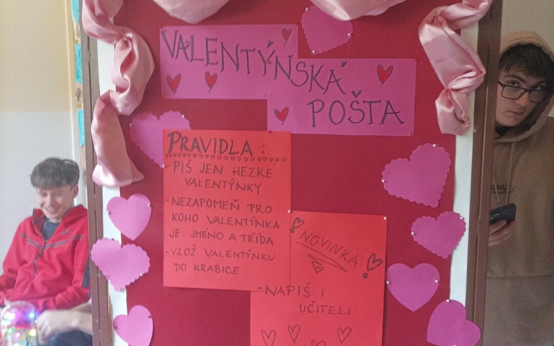 Valentýn na druhém stupni plný milých slov